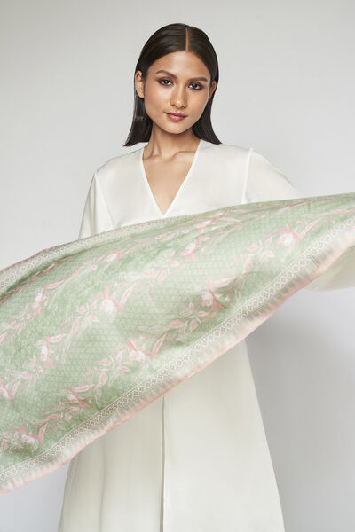 Floriana Dupatta - Sage