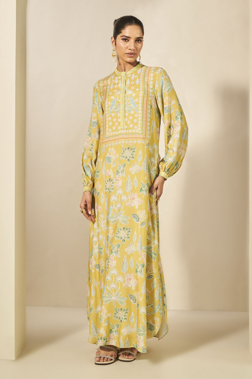 Wynstan Kaftan - Yellow, Yellow, image 1