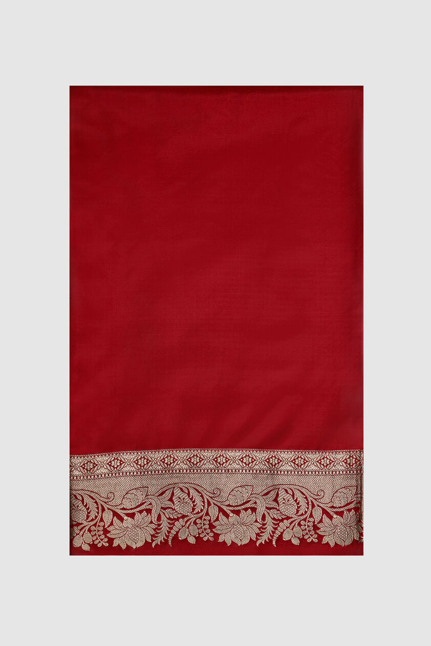 Hargun Benarasi Saree - Red, , image 8
