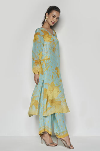 Sama Kurta Set - Aqua, Aqua, image 3