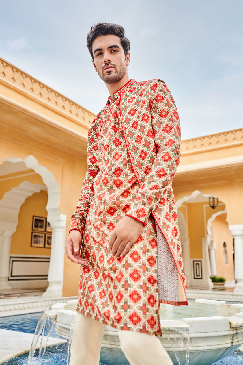 Kairav Nehru Jacket - Beige, Beige, image 2