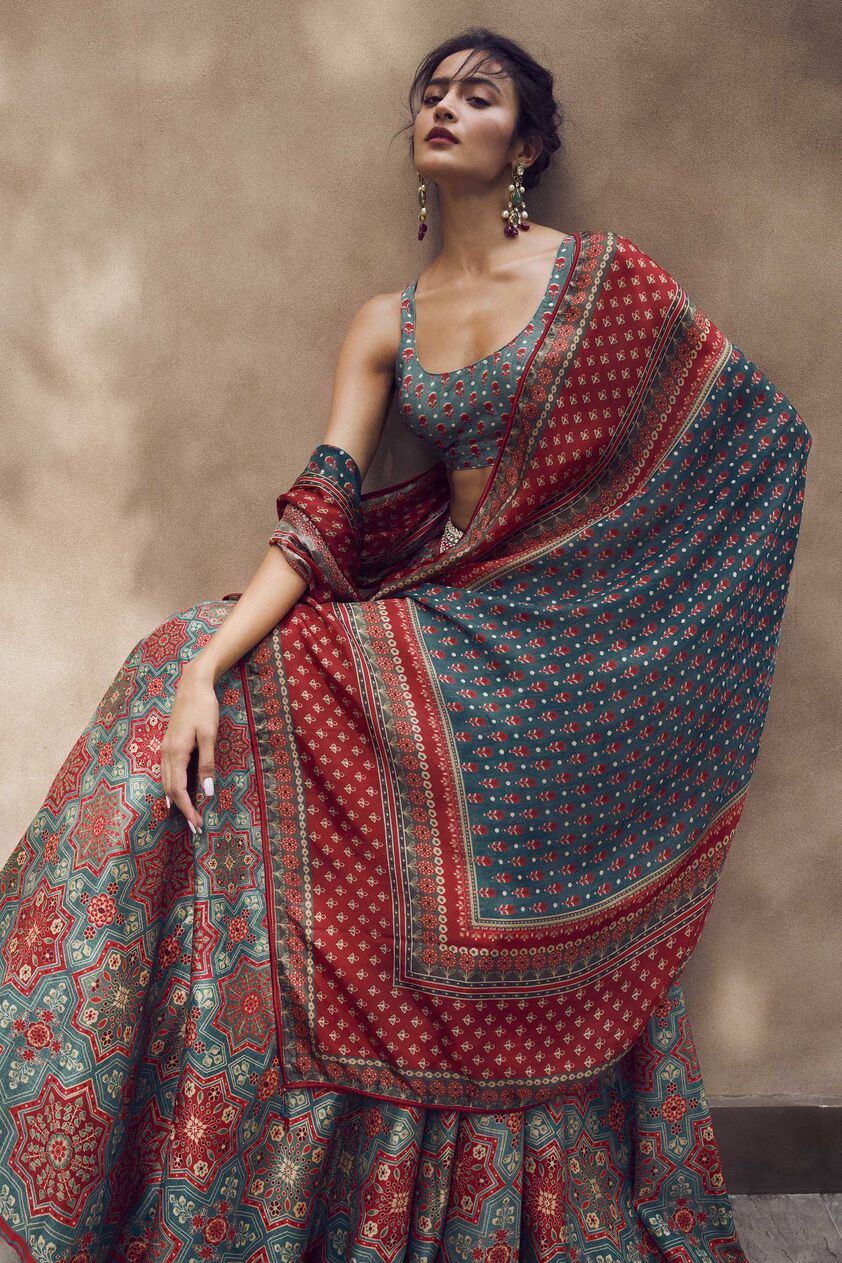 Mayai Lehenga - Blue, Blue, image 4