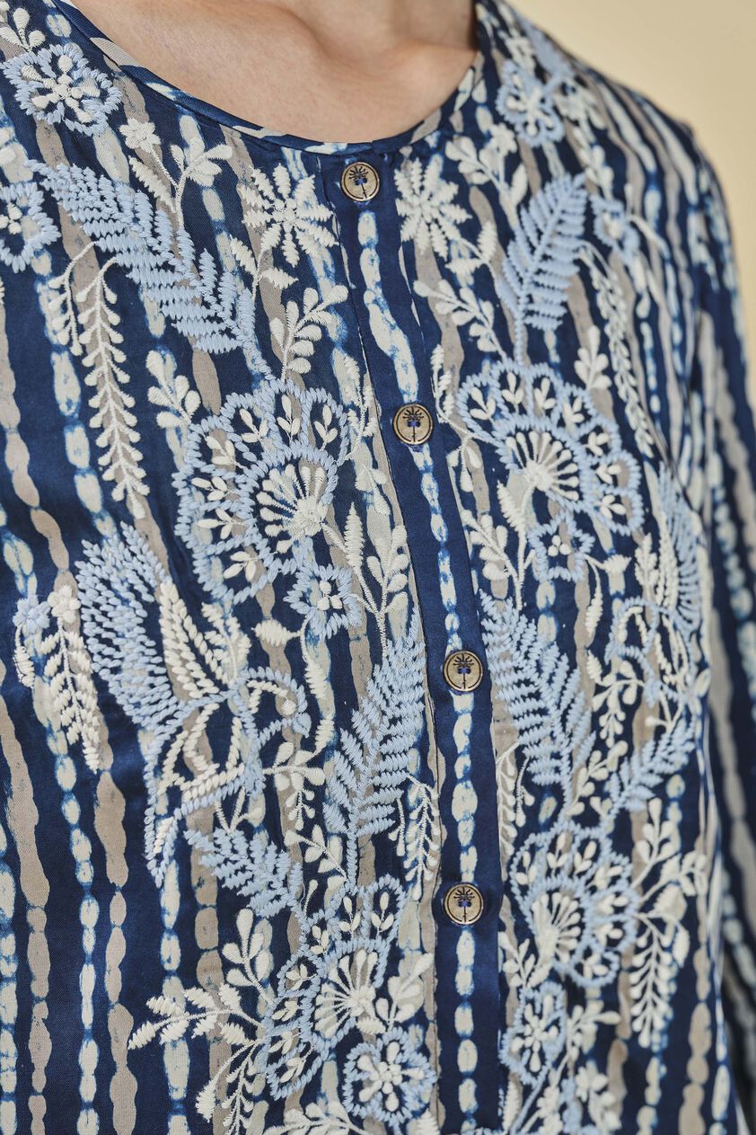 Biome Hand-block Printed Coord - Indigo, Indigo, image 11