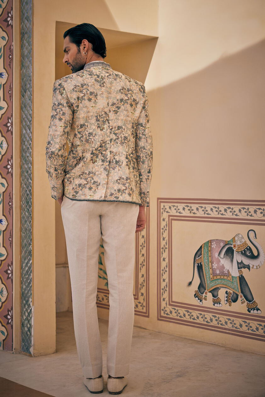 Udarsh Silk Bandhgala - Sage, Sage, image 2