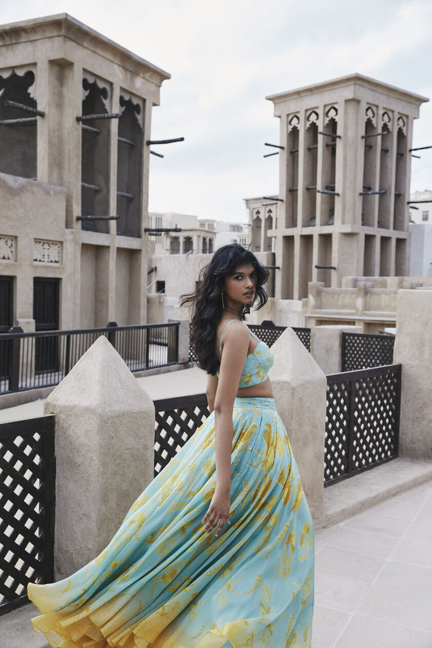 Sama Skirt Set - Aqua, Aqua, image 1