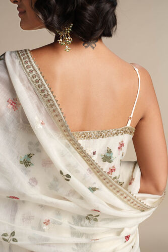 Alazne Embroidered Mul Sharara Set - Ivory, Natural, image 7