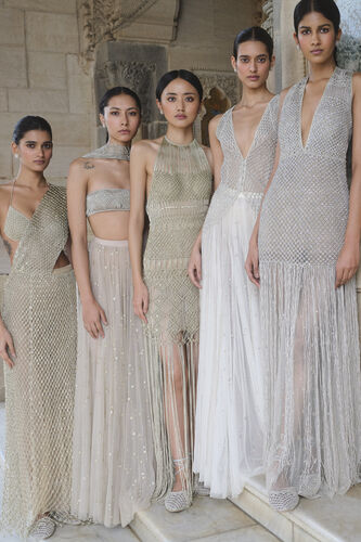 Elmyra Embroidered Macrame Skirt Set - Gold, Gold, image 6