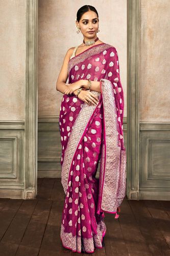 1 - Radhya Saree Set -  Hot Pink, image 1