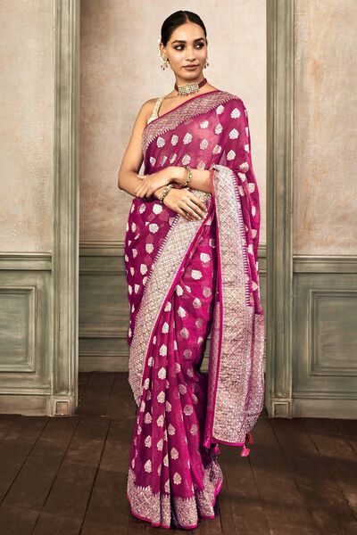 Radhya Saree Set -  Hot Pink