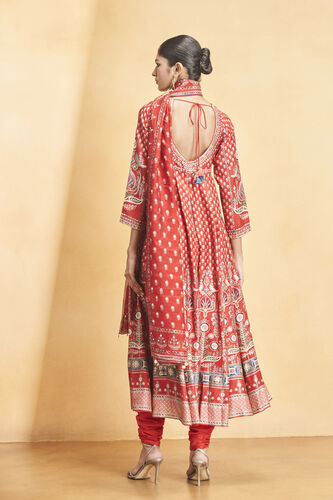 Naima Anarkali Set - Red, Red, image 2