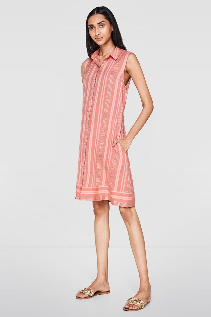 3 - Pink Streamed Dress, image 3