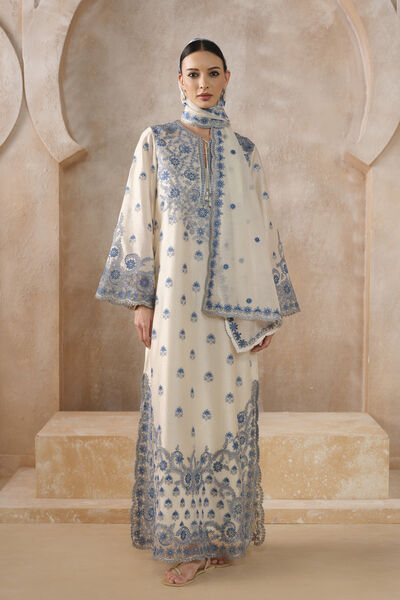 Bellerose Embroidered Silk Kaftan - White