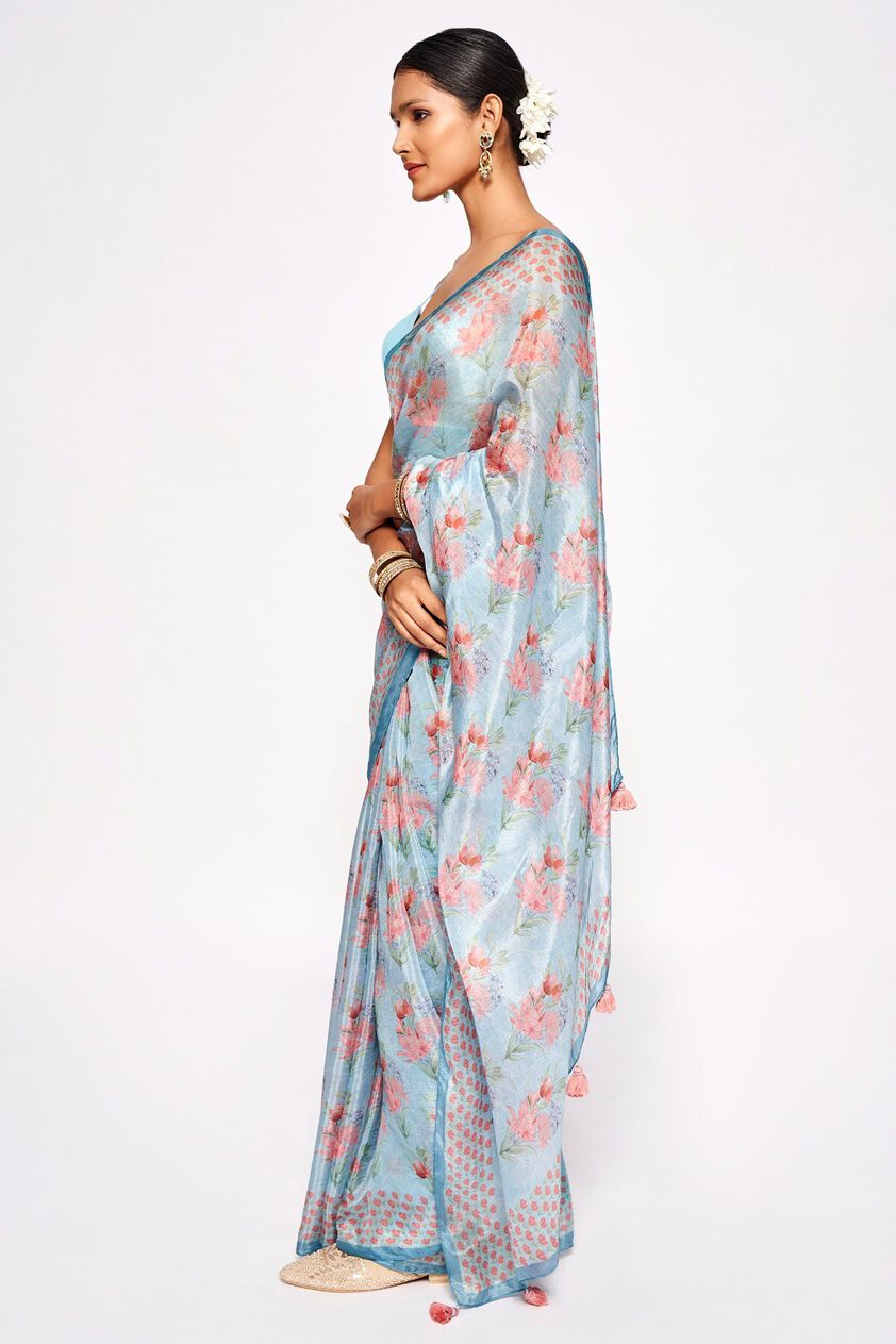 2 - Rimi Saree - Powder Blue, image 2