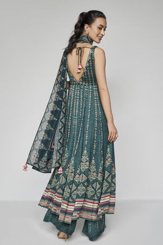 Demilune Anarkali Set - Green, Green, image 3