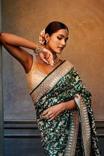 5 - Pankaja Saree Set – Green, image 5
