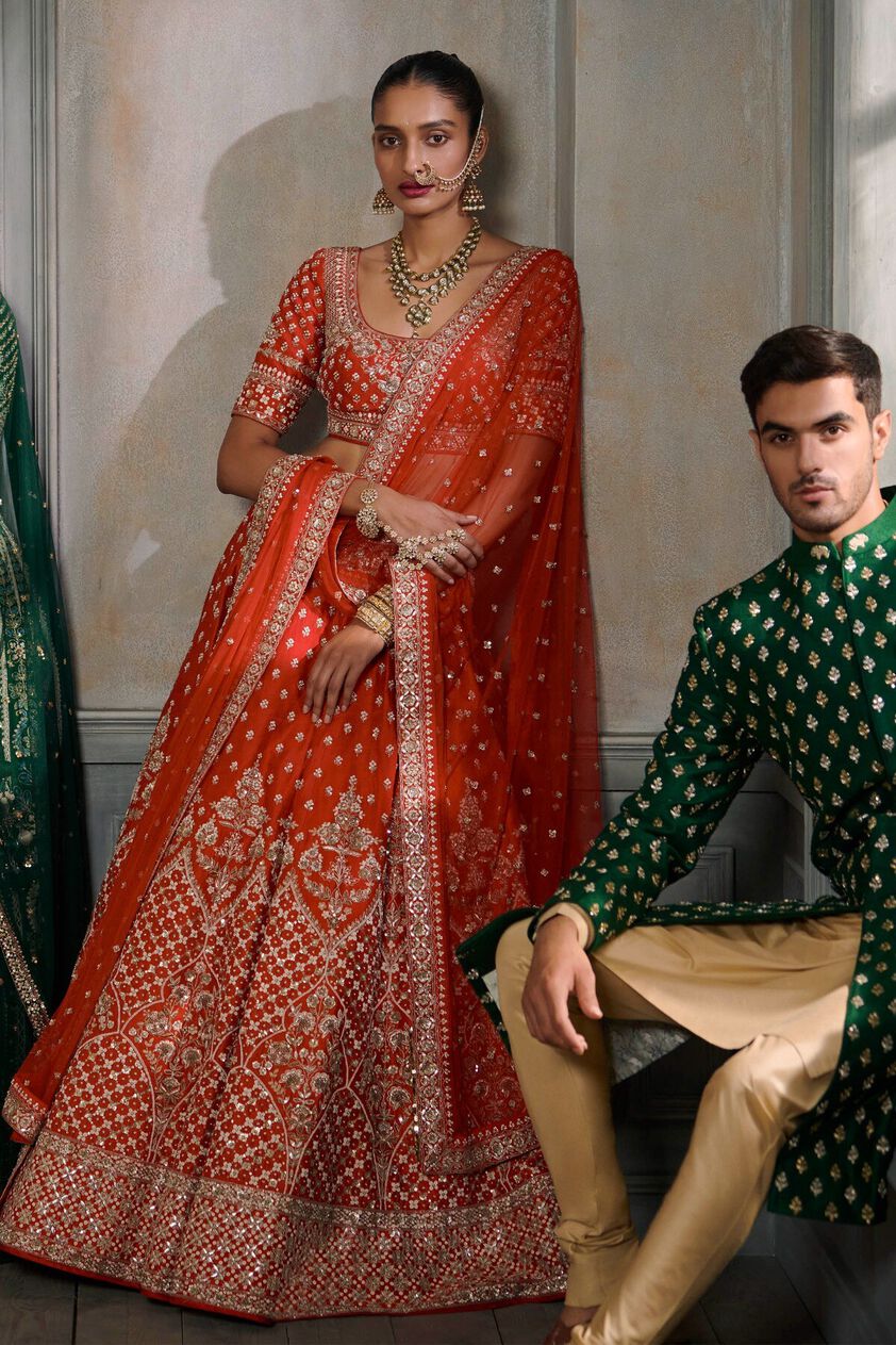 3 - Sitashi Lehenga Set – Red, image 3