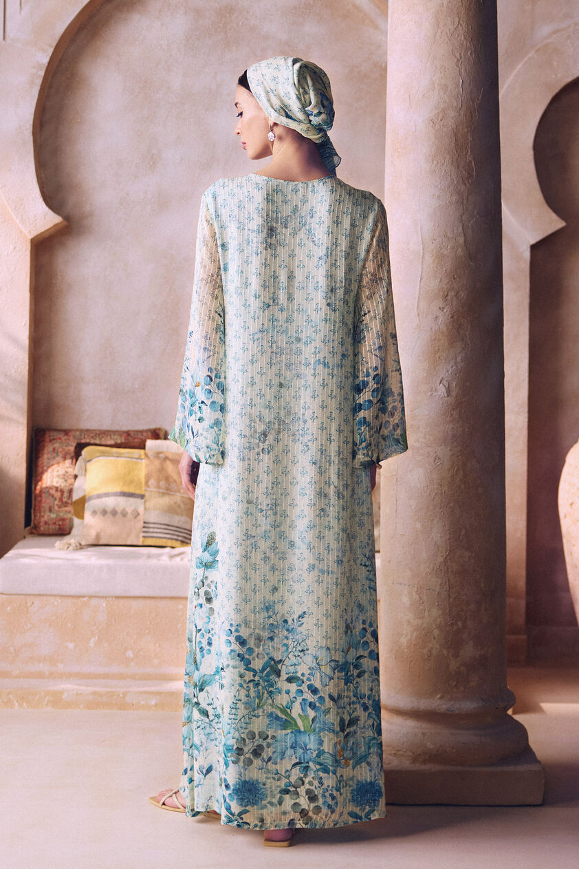 Anum Kaftan - Powder Blue, Powder Blue, image 2