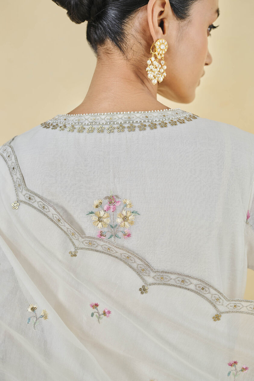Melisma Embroidered Mul Suit Set - Natural, Natural, image 6