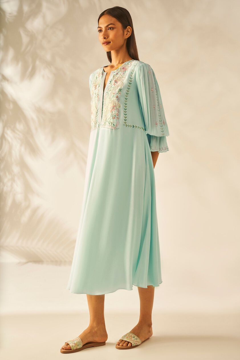 3 - Dhwani Long Dress - Ice Blue, image 3