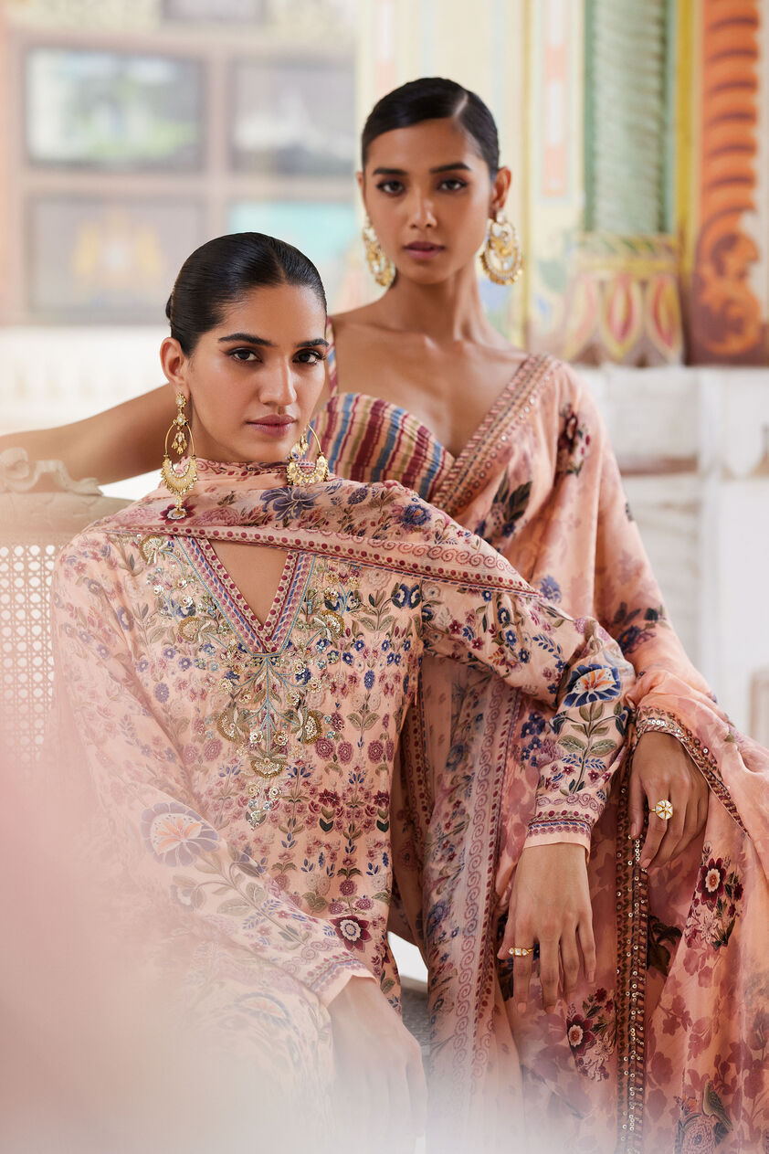 Itra Saree - Peach, Peach, image 6