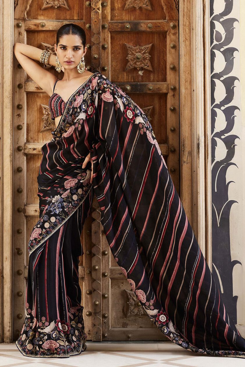 Ezha Saree - Black, Black, image 1