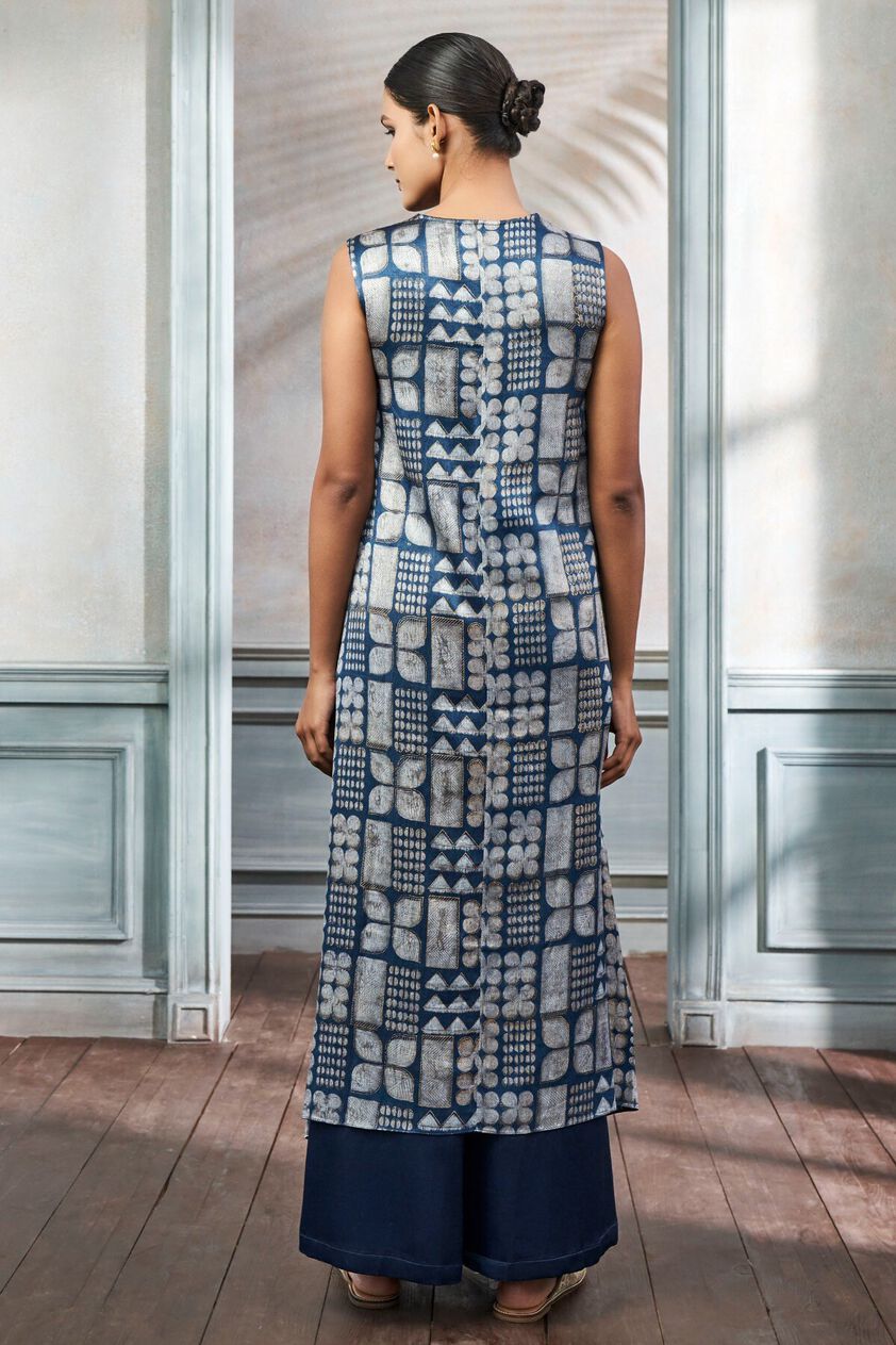4 - Bilvani Kurta Set - Indigo, image 4