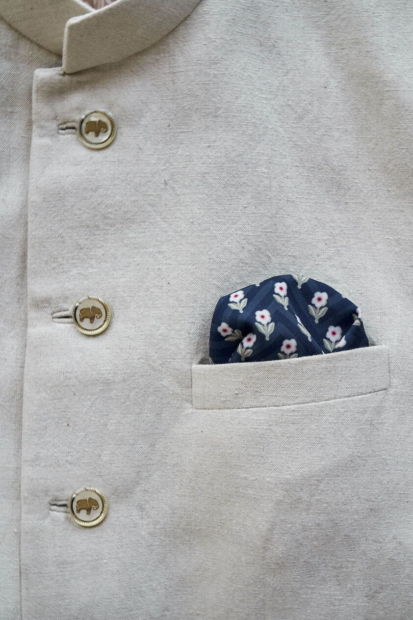 Aan Pocket Square - Navy, Navy, image 3