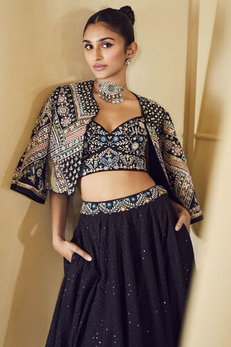 Aru Skirt Set- Black, Black, image 3