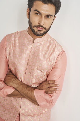 Nirved Nehru Jacket - Pink, Pink, image 7