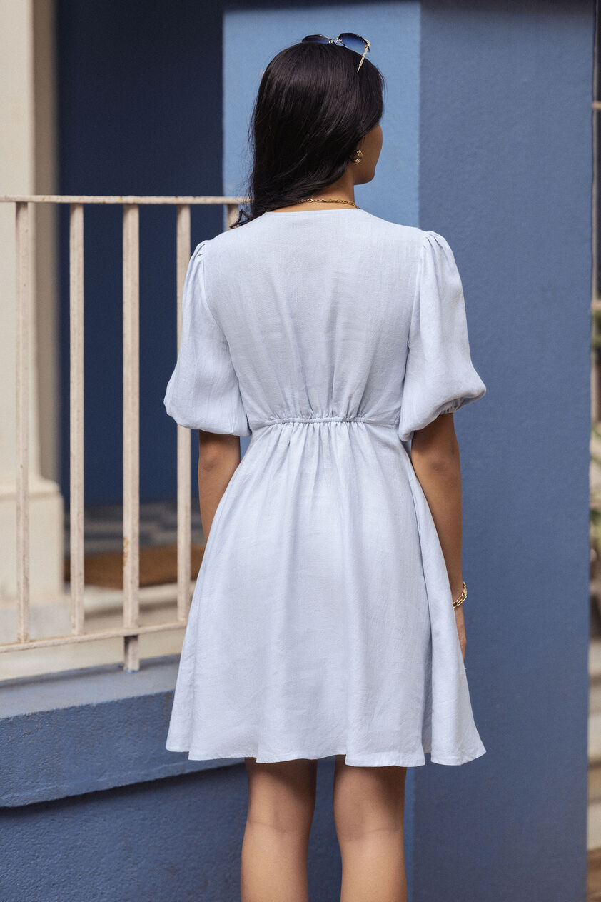 Flora Dress - Powder Blue, Powder Blue, image 2