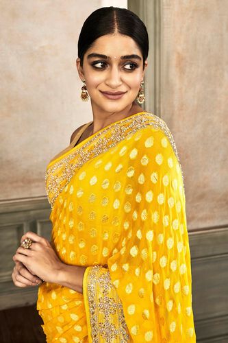 4 - Rahini Saree Set – Yellow, image 4