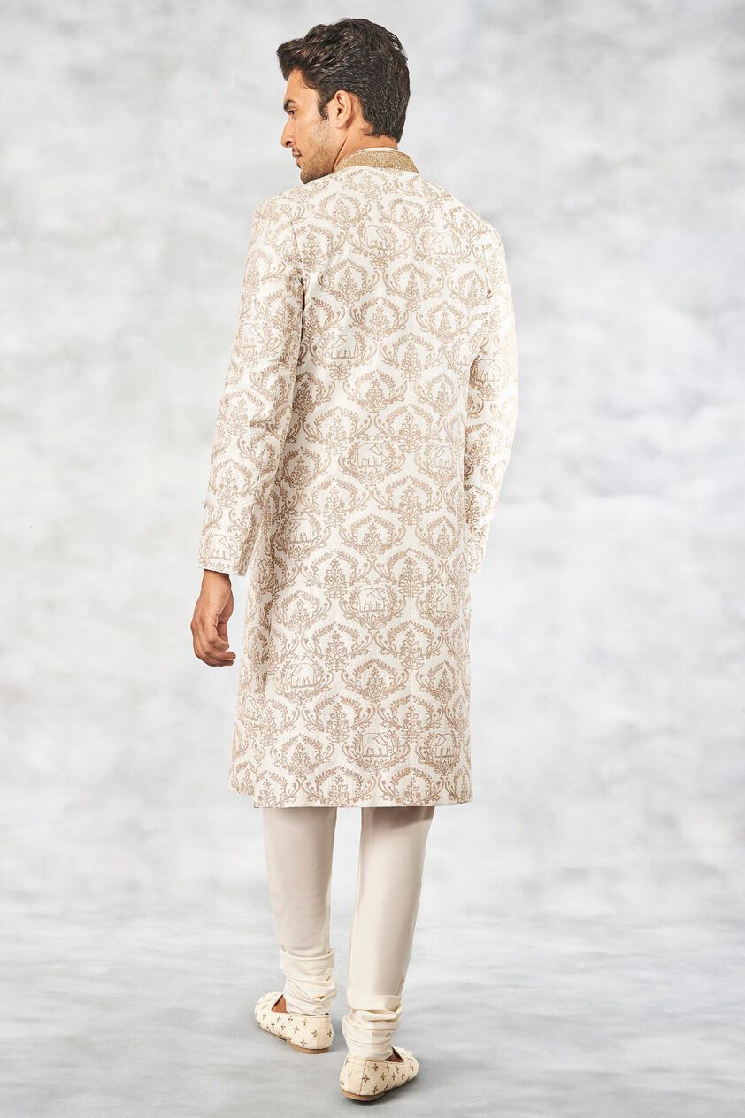 4 - Balaj Sherwani – White, image 4