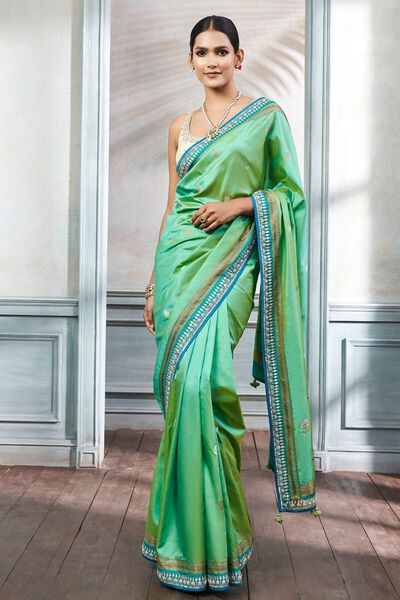 Naseen Saree Set - Aqua