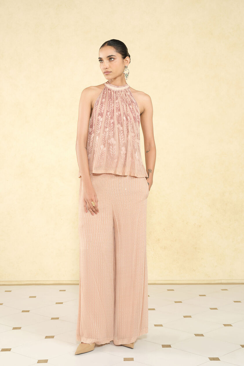Goji Printed Sequin Co-ord - Hazelnut, Hazelnut, image 1