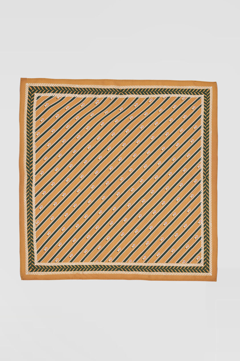 Savar Pocket Square - Mustard, Mustard, image 1