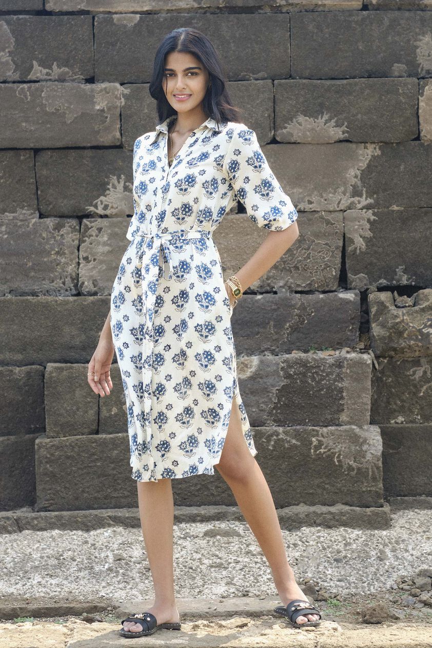 Bloom Tunic Dress - Ecru, Ecru, image 2