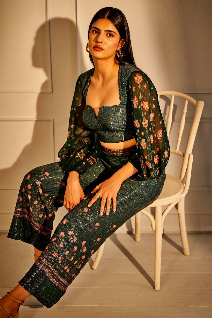 9 - Saturday Night – Green Crop Top & Trousers Set, image 9