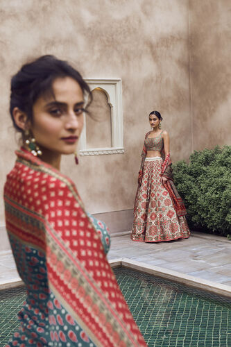 Mayai Lehenga - Blue, Blue, image 5