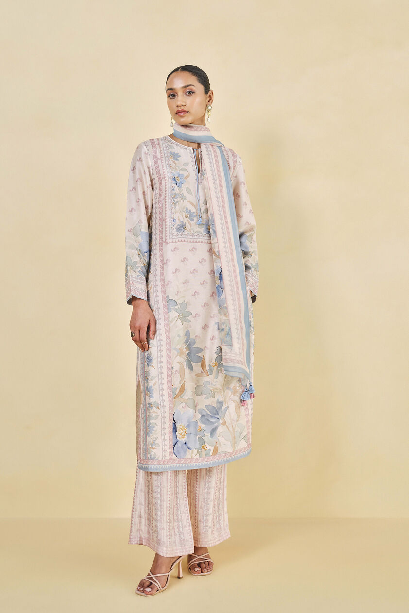 Laverna Embroidered Suit Set - Blush, Blush, image 1