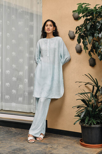 Tree Breeze Hand-block Printed Coord - Blue, Blue, image 1
