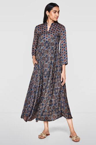 1 - Ajrakh Cedar Dress, image 1