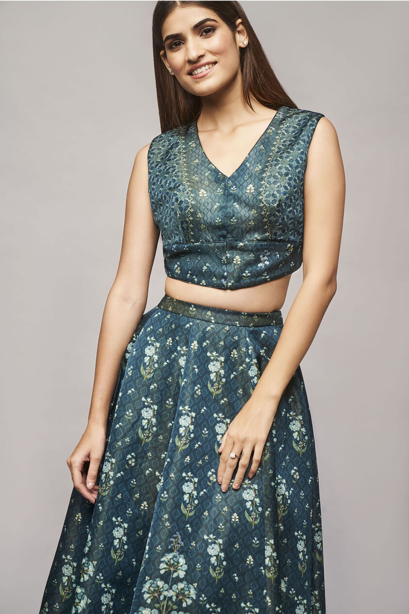 Zahra Skirt Set - Blue, Blue, image 4