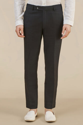 Black Linen Trousers, Black, image 1