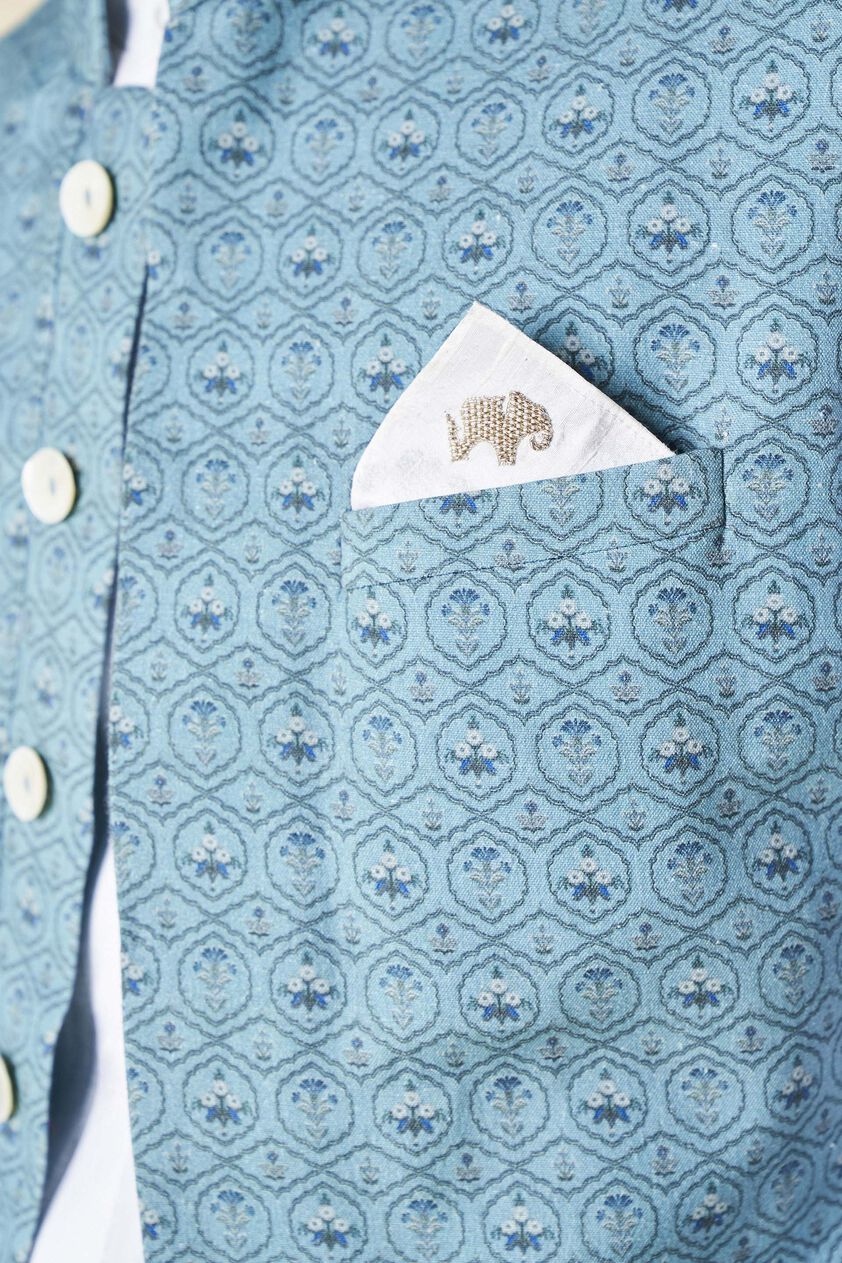 Nimay Nehru Jacket - Blue, Blue, image 7