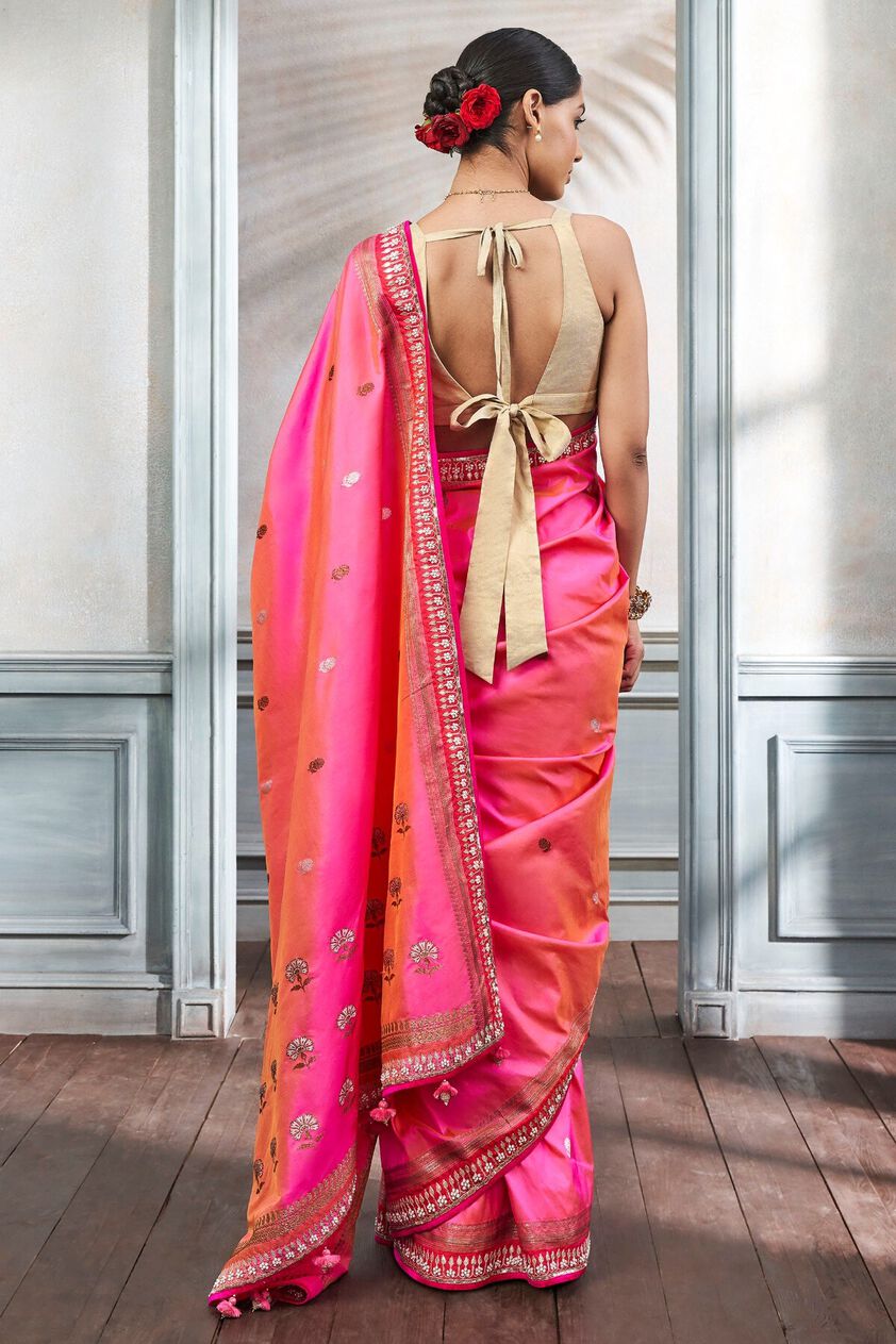 3 - Naseen Saree Set - Pink, image 3