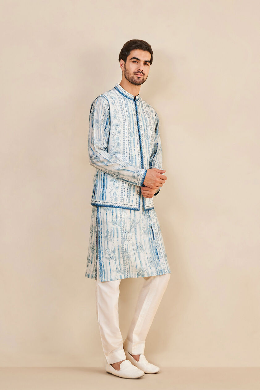 Abhinit Nehru Jacket - Blue, Blue, image 2