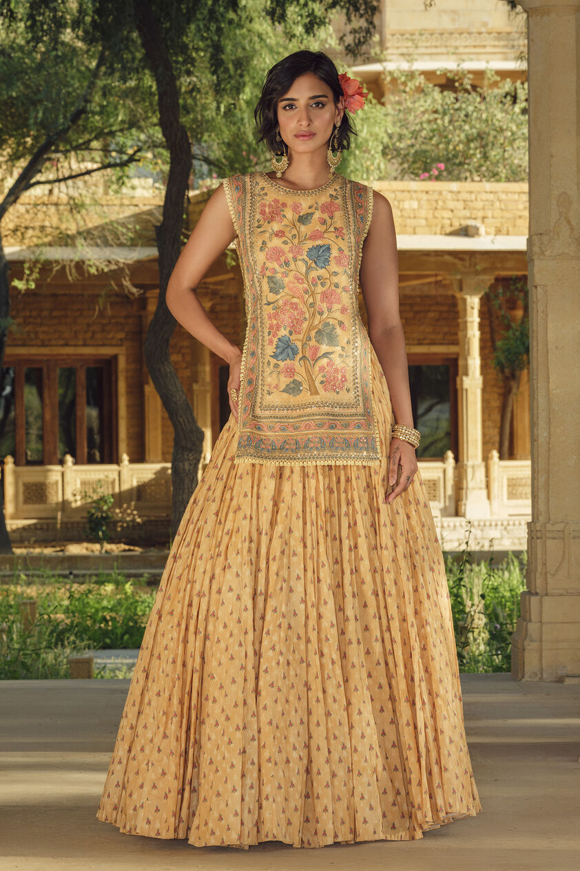 Azza Skirt Set - Yellow, Yellow, image 1