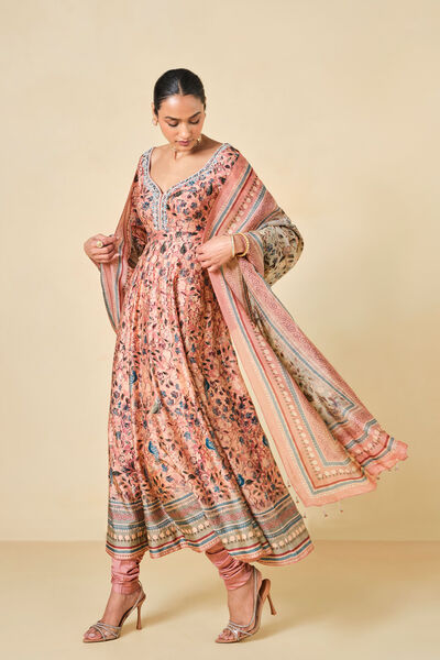 Themis Anarkali Set - Blush