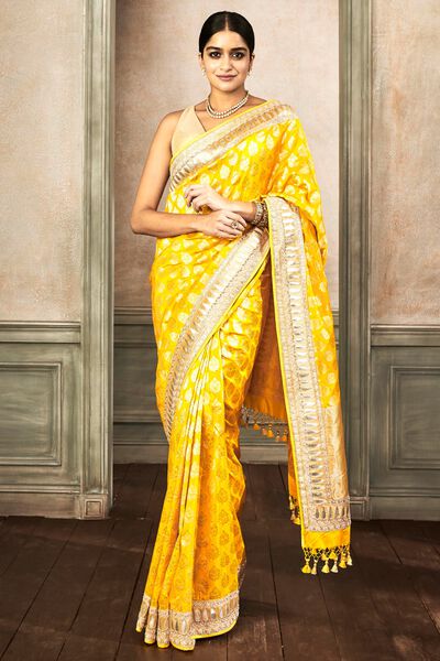 Raika Saree Set - Yellow