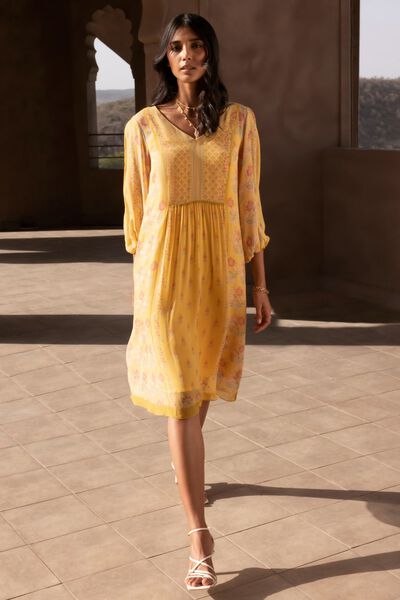 Fiona Dress - Yellow